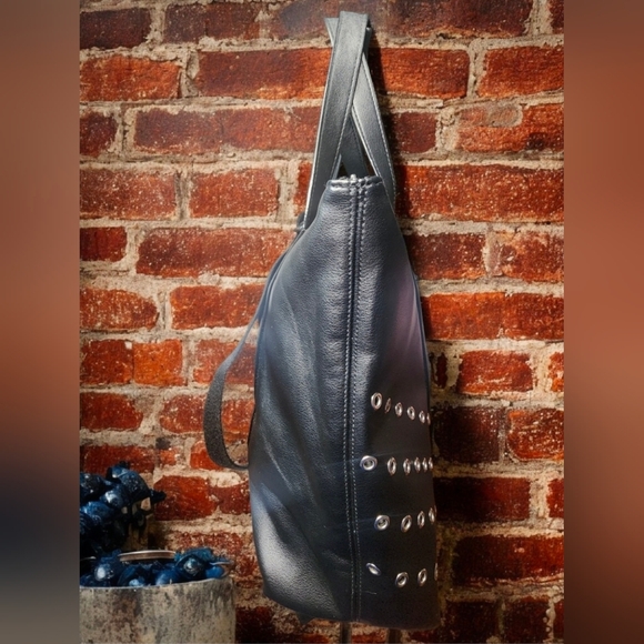 Victoria's Secret Black Studded Convertible Backpack/Tote Bag NWOT - Picture 7 of 16